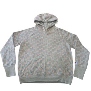 LIKE NEW Champion Gray Patterned Hoodie Size- Small
